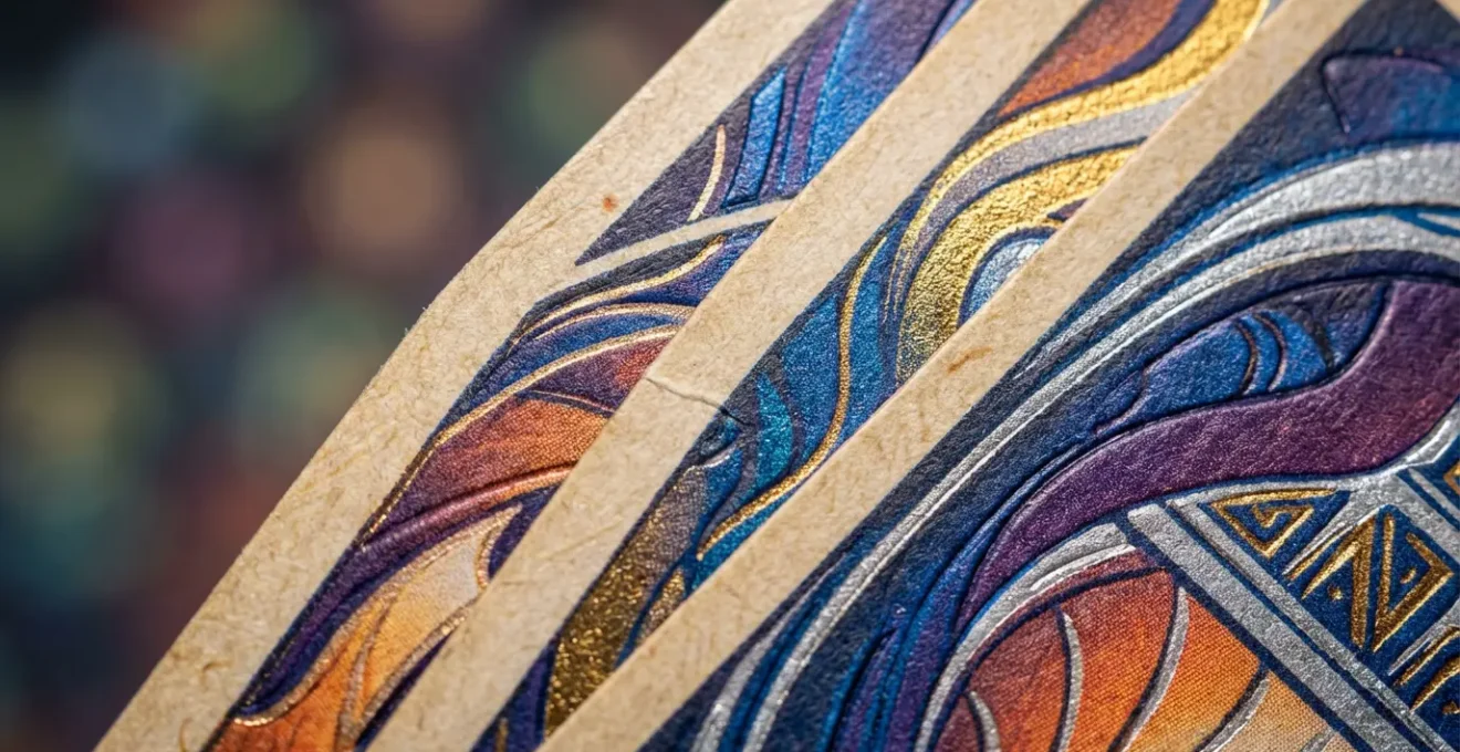 Tre carte di tarocchi che formano una narrazione continua