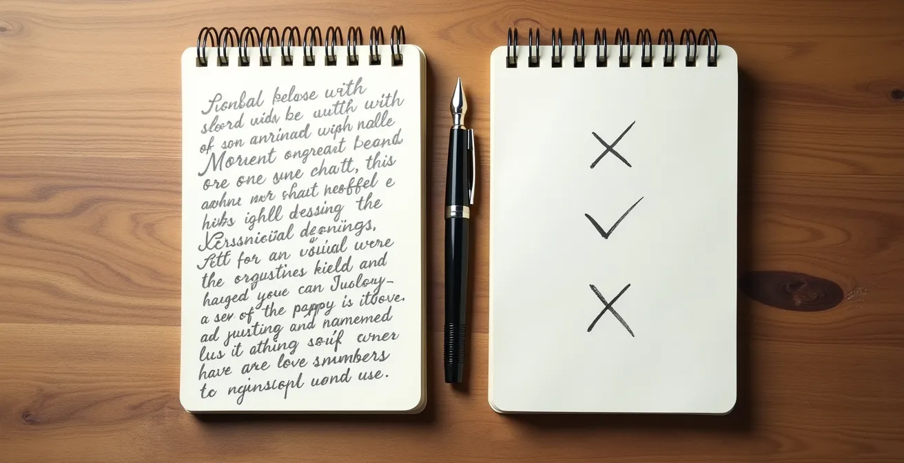 Mani che scrivono domande su un quaderno durante consulto spirituale