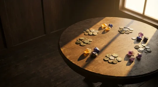 Rappresentazione simbolica della trasformazione della frequenza finanziaria attraverso l'astrologia