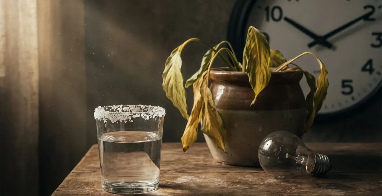 Dettagli sottili di una stanza che mostrano i segnali di accumulo energetico negativo