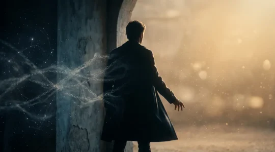 Ritratto simbolico di liberazione dalle catene invisibili transgenerazionali attraverso la connessione astrologica