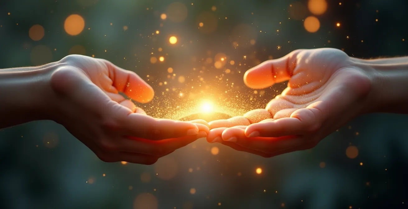 Visualizzazione della protezione energetica contro i vampiri energetici